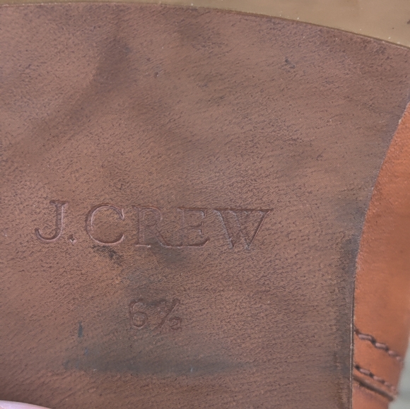 J. Crew Parker Ankle Boots Vachetta Leather Chestnut brown size 6.5 - Picture 5 of 8